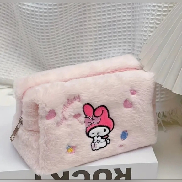 Sanrio My Melody Pink Embroidered Makeup Bag - Picture 1 of 15